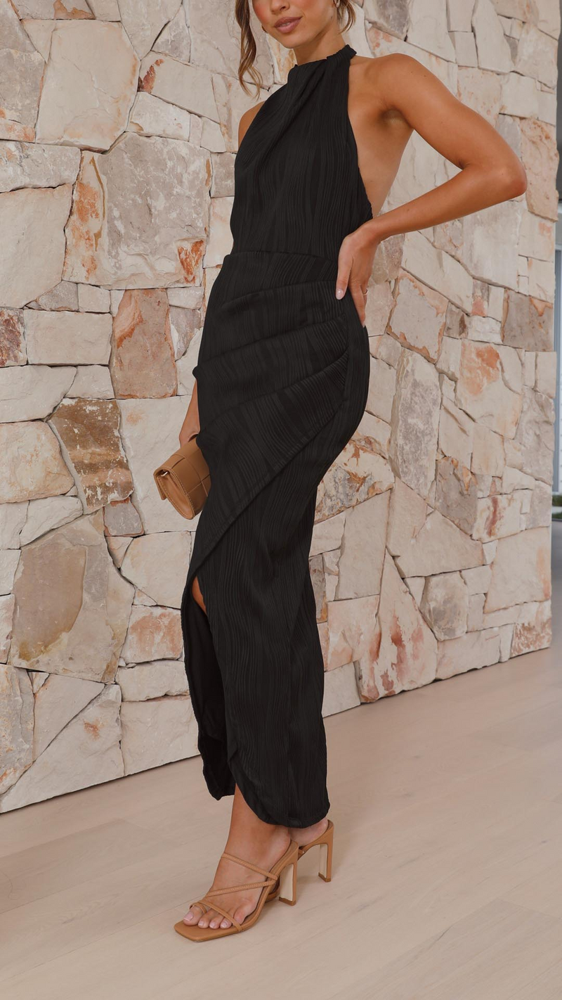 Elmera - Vestido Elegante Sem Costas