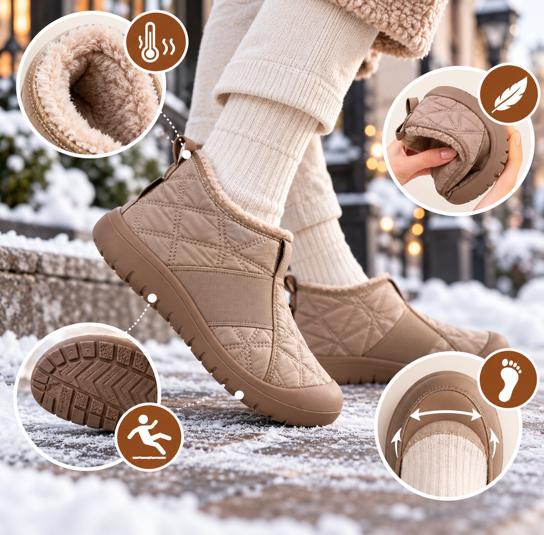 Hellien - Sapatos De Inverno Com Forro Polar