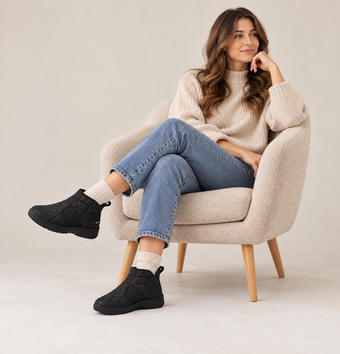Hellien - Sapatos De Inverno Com Forro Polar