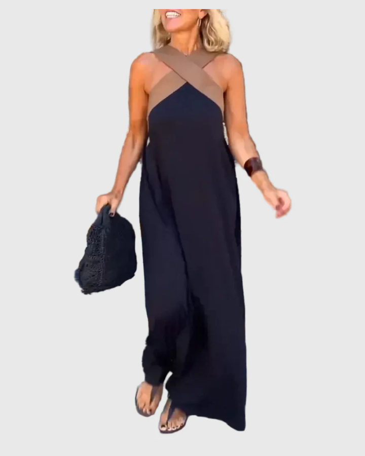 Frederikke - Vestido Maxi Elegante Com Decote Cruzado