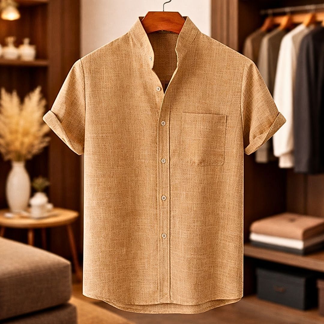 Sinzer - Camisa De Linho De Manga Curta