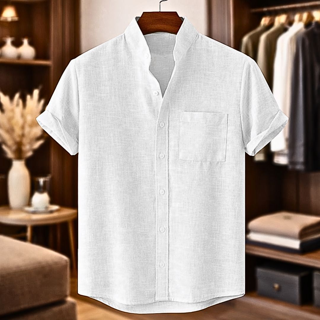 Sinzer - Camisa De Linho De Manga Curta
