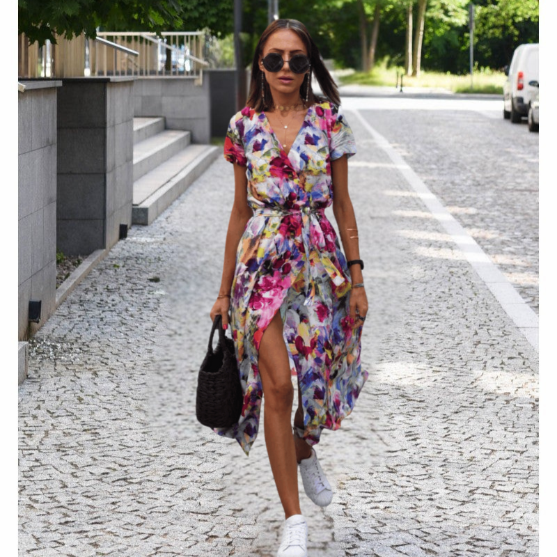 Theresita - Vestido Elegante Com Corte Envolvente