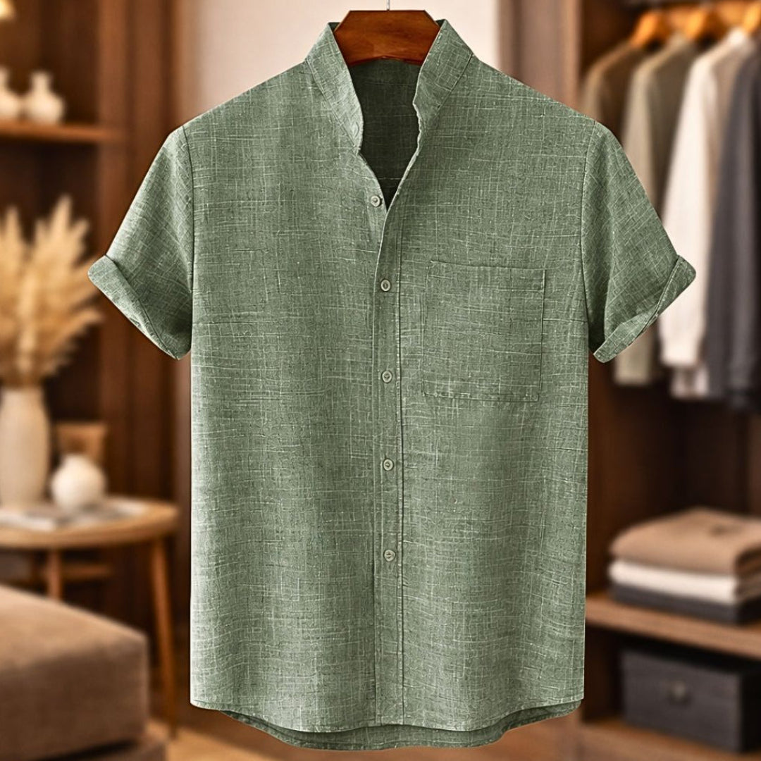 Sinzer - Camisa De Linho De Manga Curta
