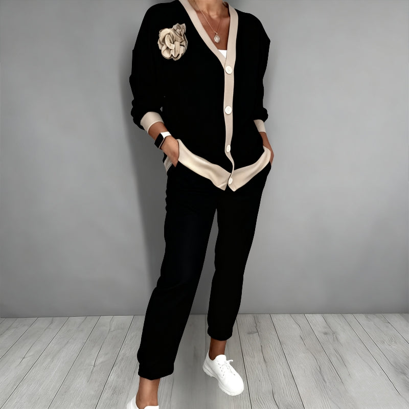 Maelynn - Conjunto Elegante de Casaco e Top