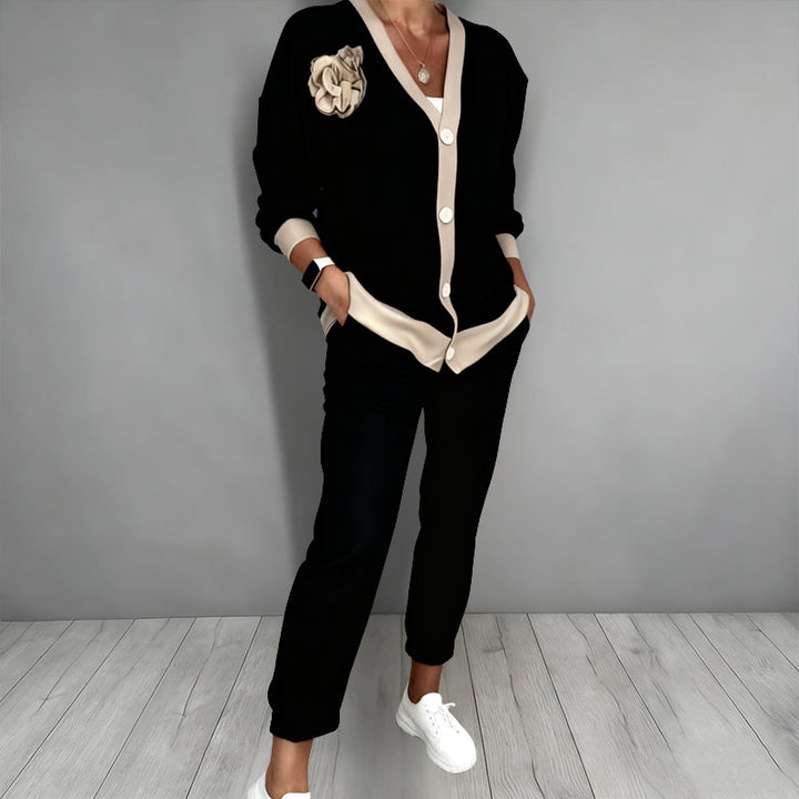Maelynn - Conjunto Elegante de Casaco e Top
