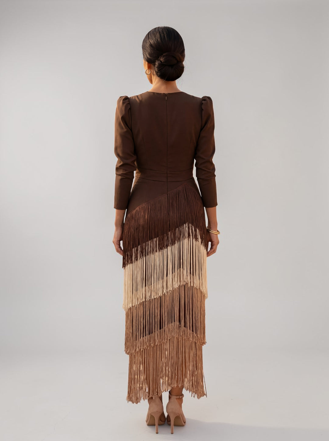 Rylanya - Vestido Elegante Com Franjas