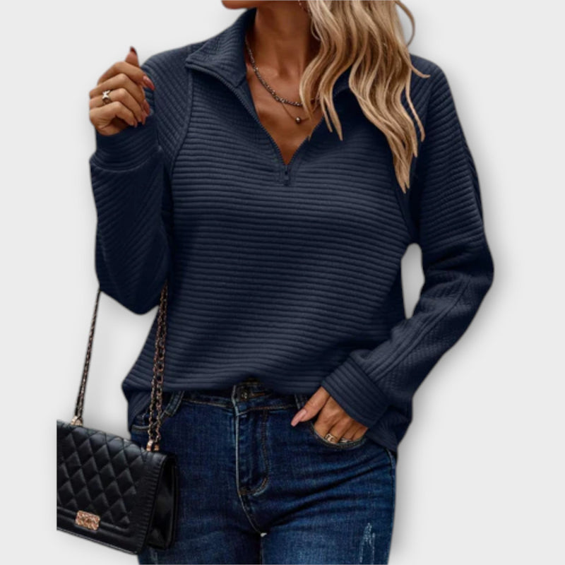 Romena - Camisola Com Gola e Fecho