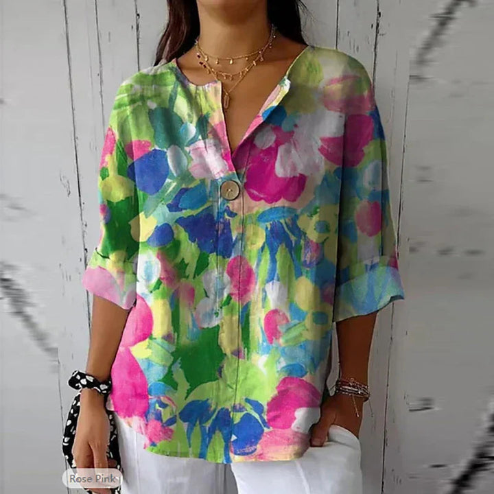 Gelsomina - Blusa Floral Respirável