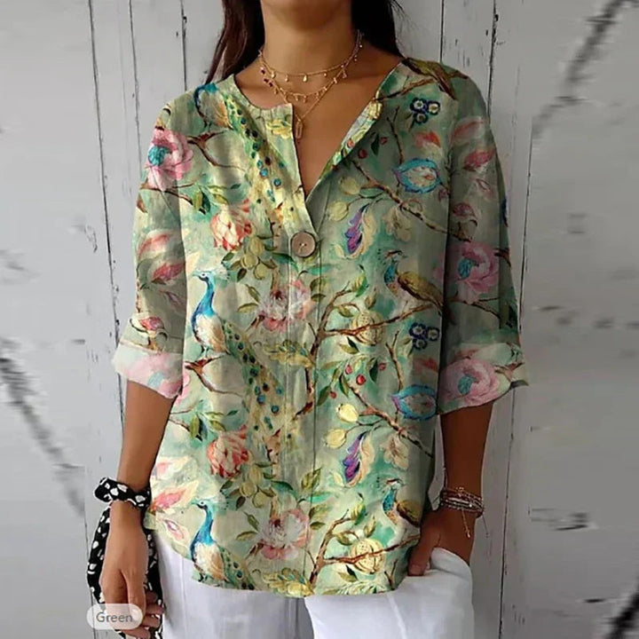 Gelsomina - Blusa Floral Respirável