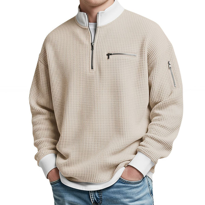 Jose - Camisola Elegante De Malha Com Meio Fecho