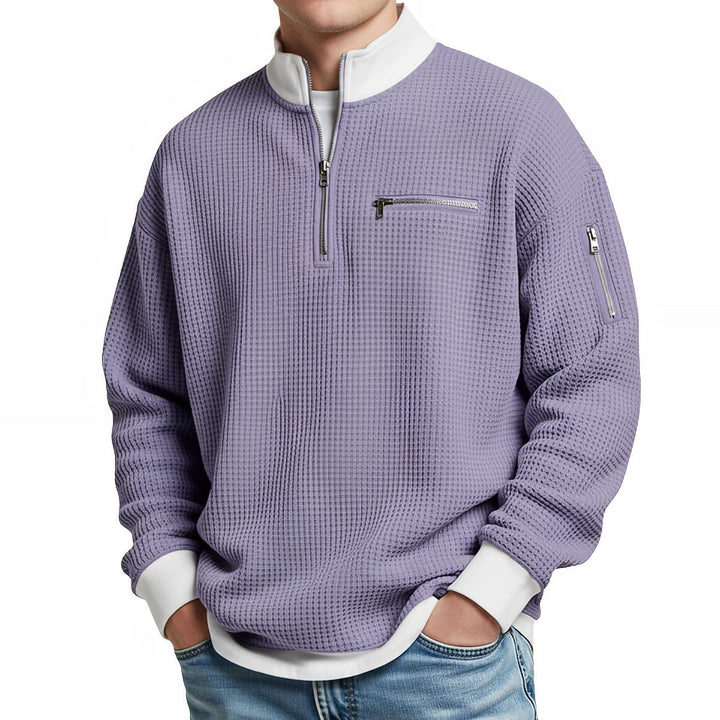 Jose - Camisola Elegante De Malha Com Meio Fecho