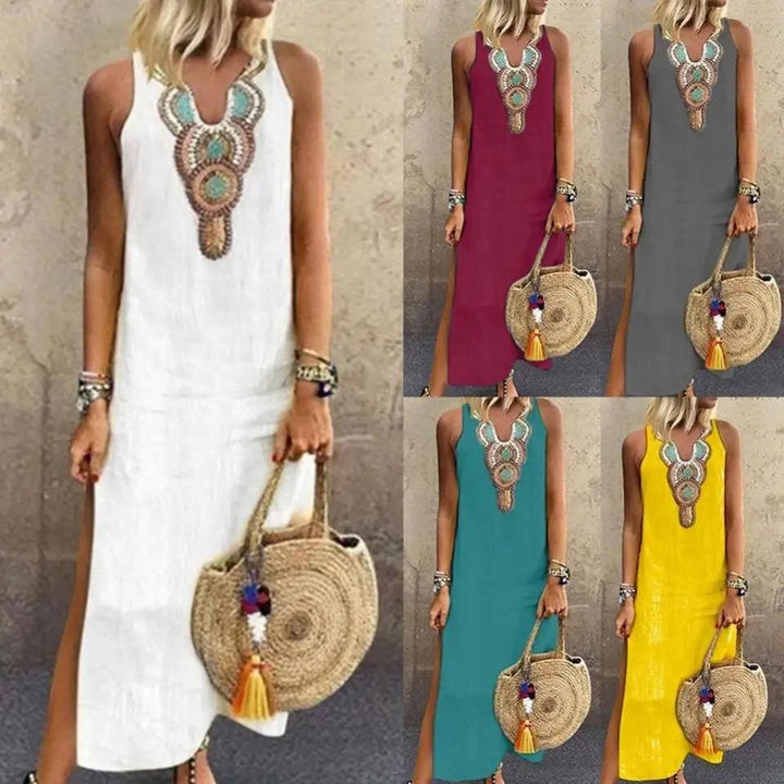 Sujin - Vestido Comprido De Linho
