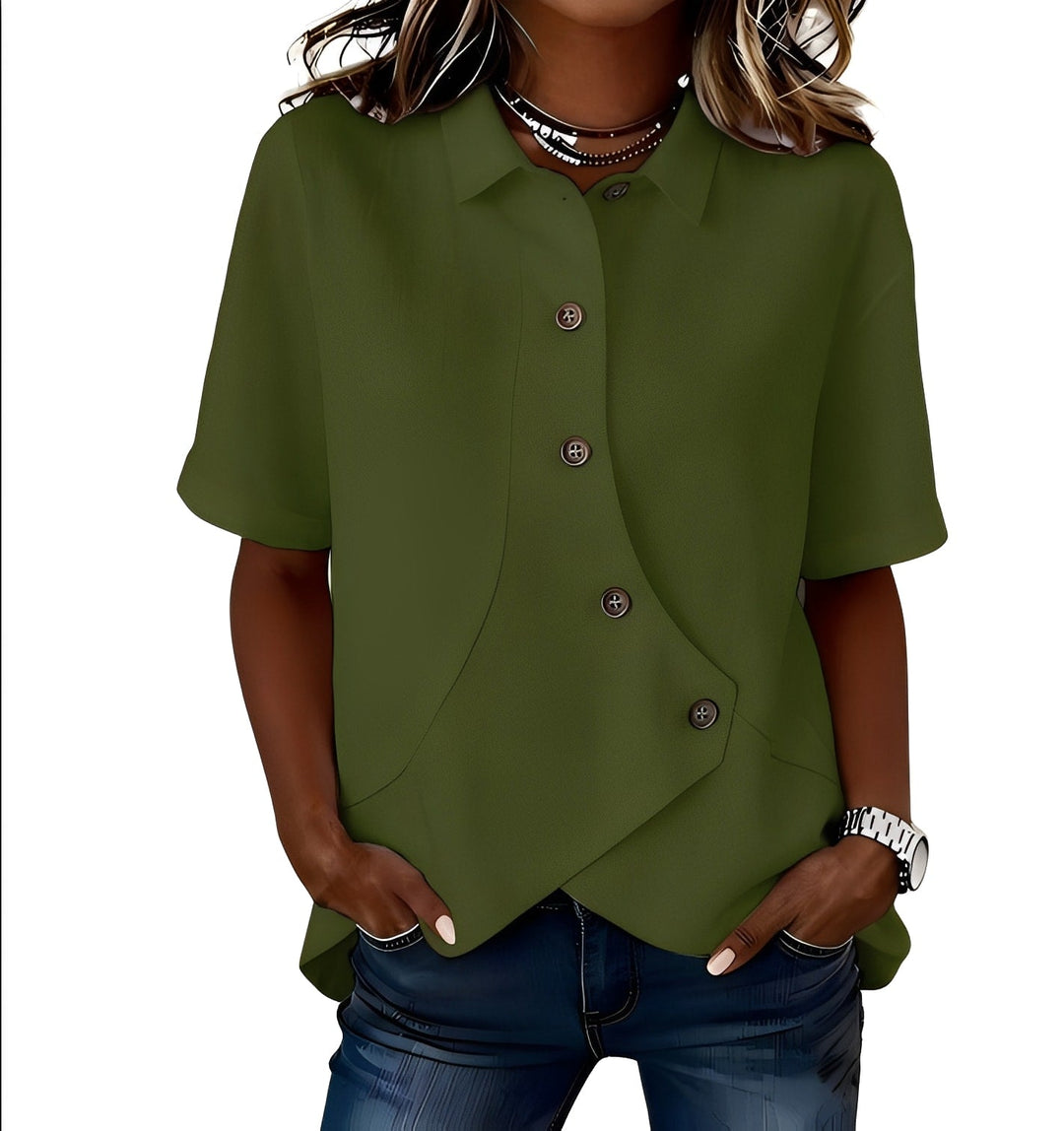 Thabata - Blusa Elegante De Manga Curta
