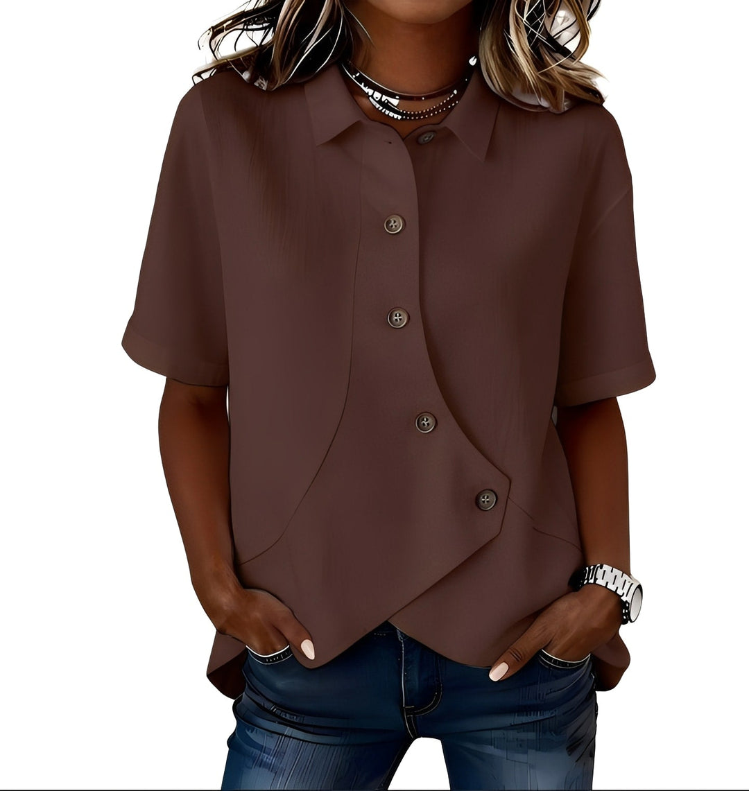 Thabata - Blusa Elegante De Manga Curta