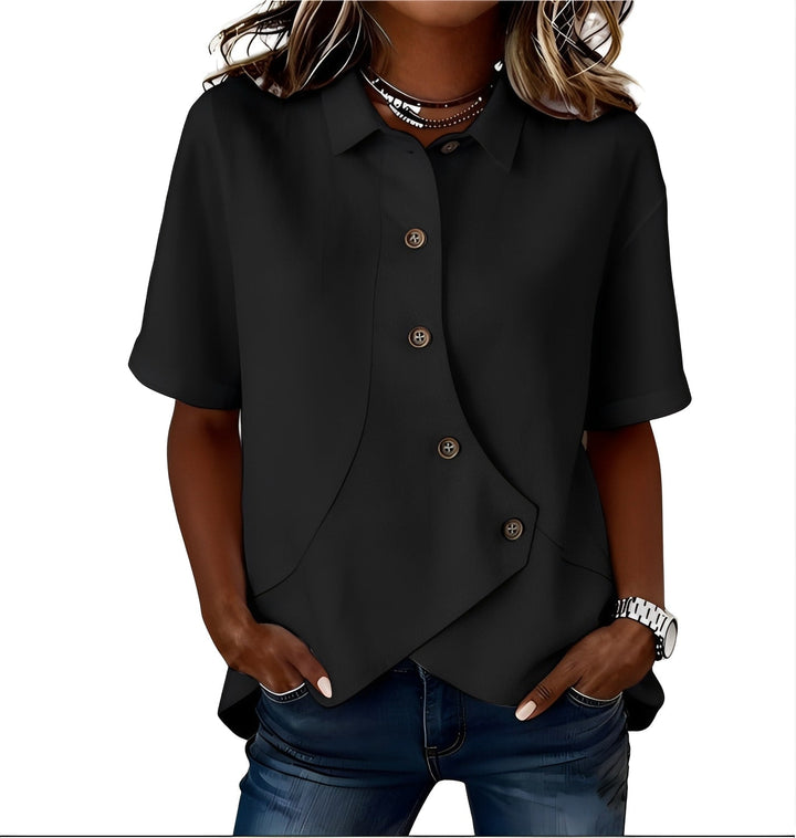 Thabata - Blusa Elegante De Manga Curta