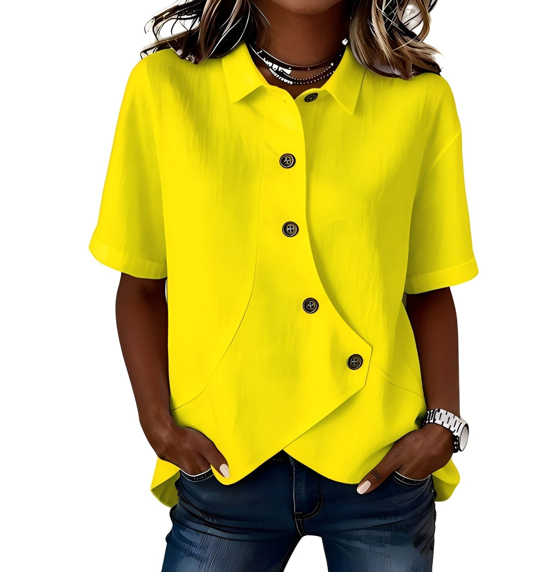 Thabata - Blusa Elegante De Manga Curta
