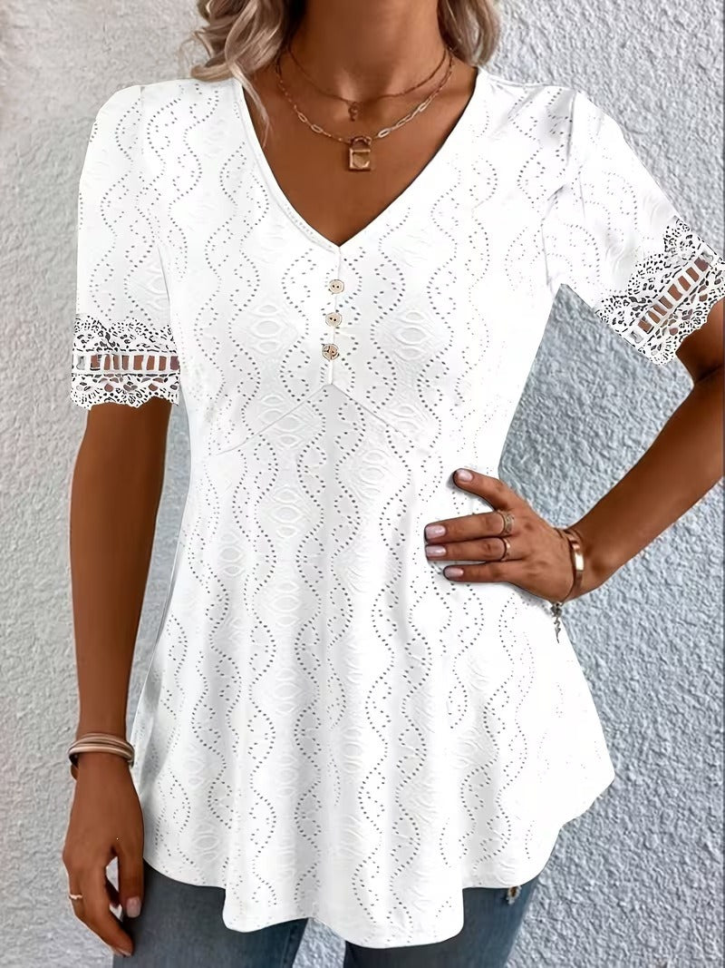 Lolytta - Blusa Em Patchwork De Renda