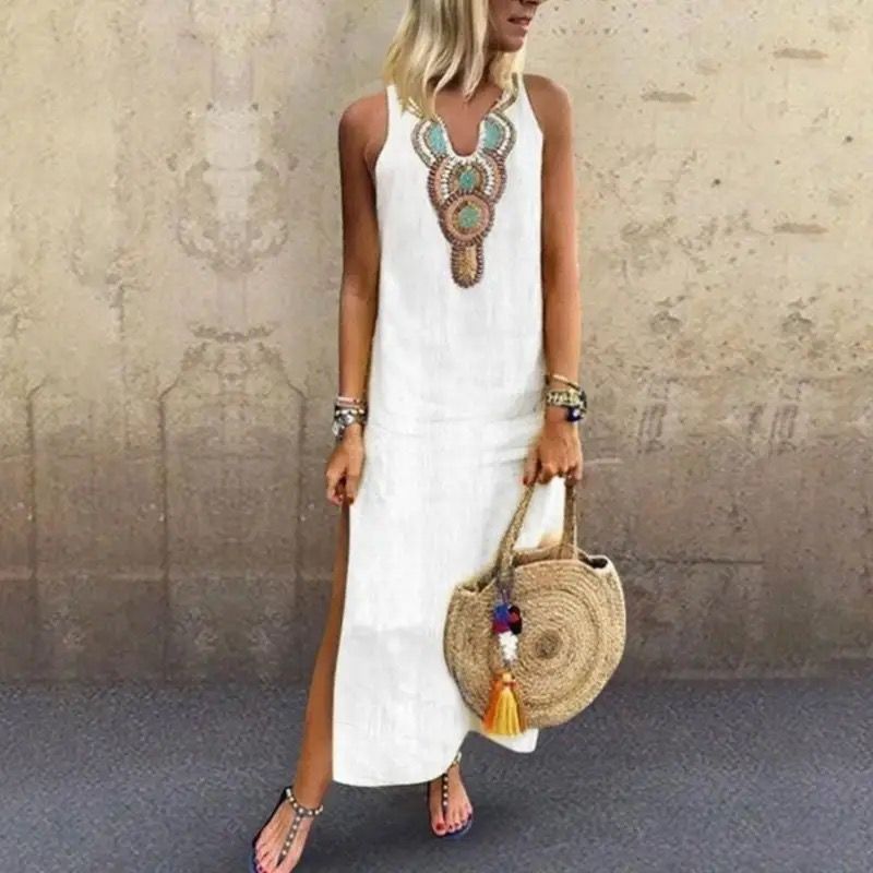 Sujin - Vestido Comprido De Linho