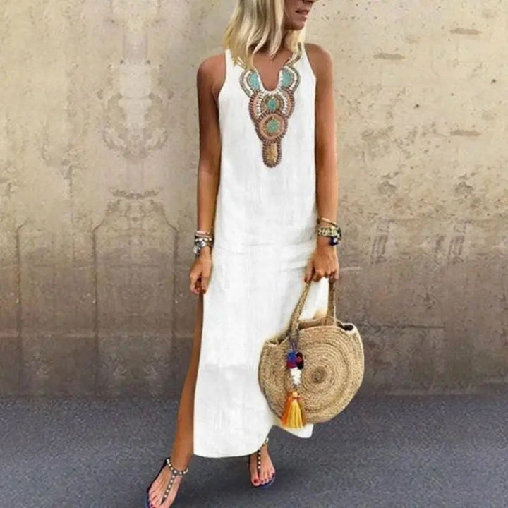 Sujin - Vestido Comprido De Linho