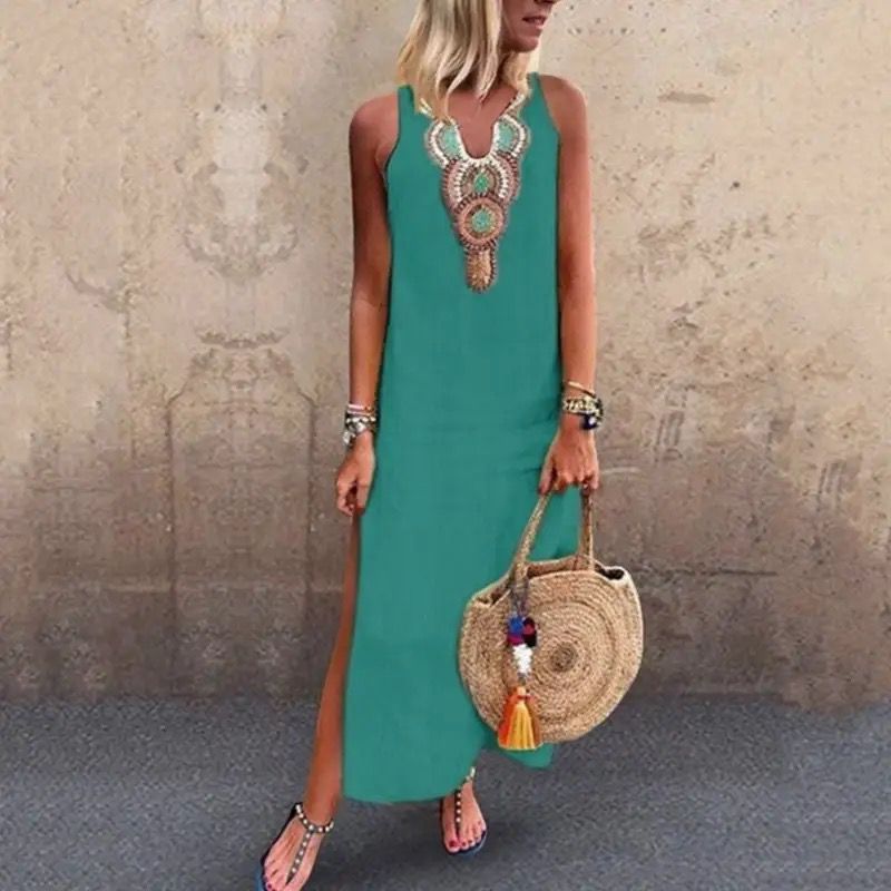 Sujin - Vestido Comprido De Linho