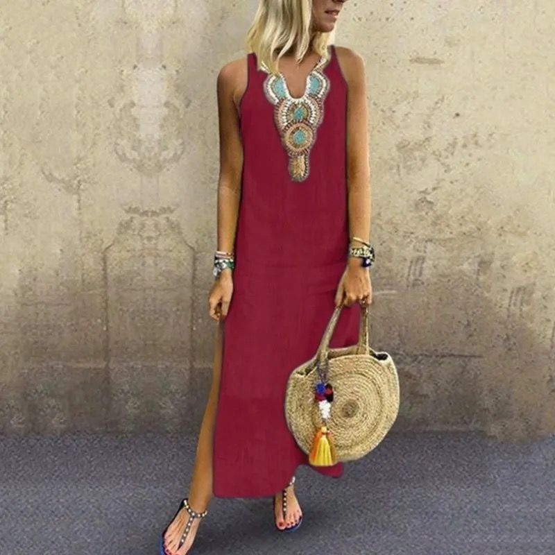 Sujin - Vestido Comprido De Linho