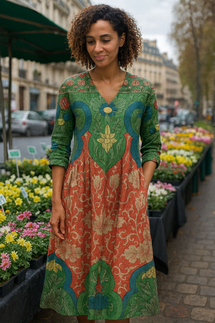 Bernadine - Vestido Maxi Floral Vintage