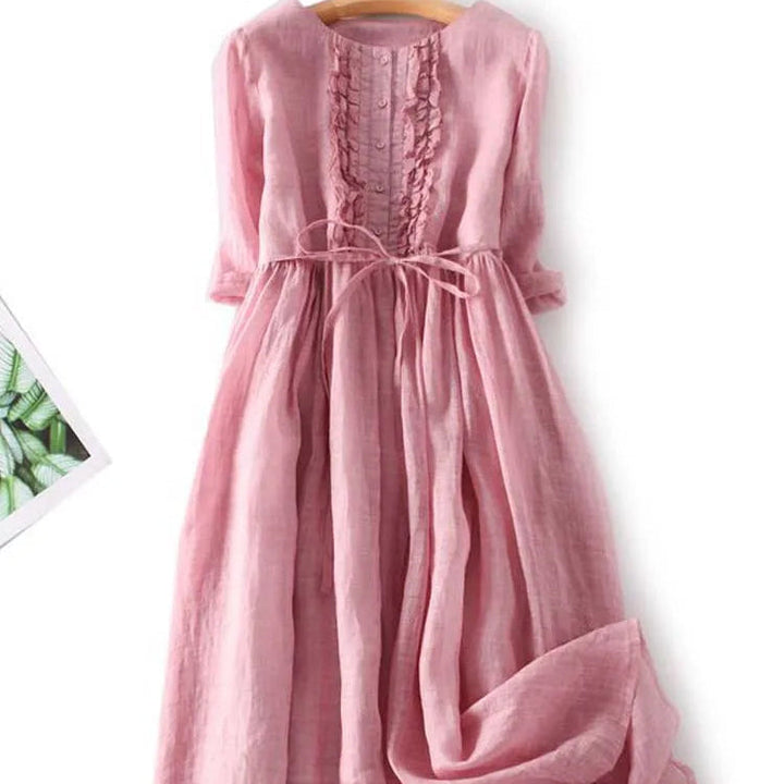 Lithumi - Vestido Maxi de linho