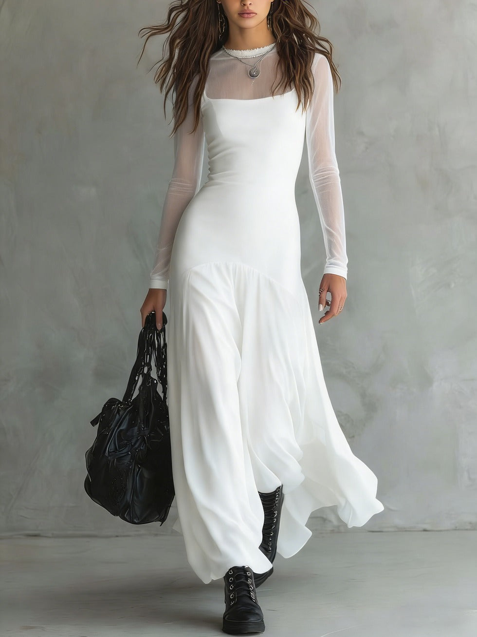 Yovanna - Vestido Longo de Tule com Charme Etéreo