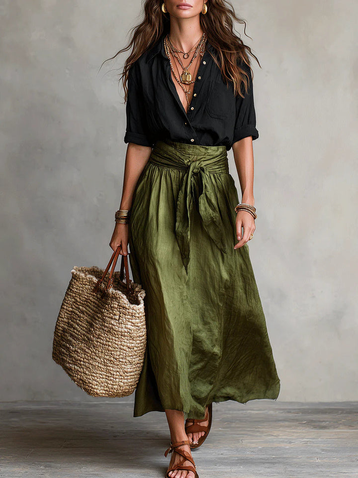 Virra - Conjunto De T-Camisa e Saia Midi