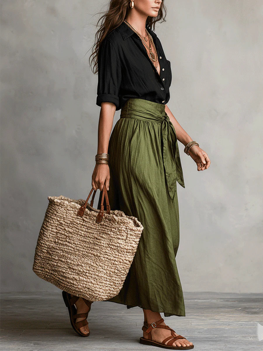 Virra - Conjunto De T-Camisa e Saia Midi