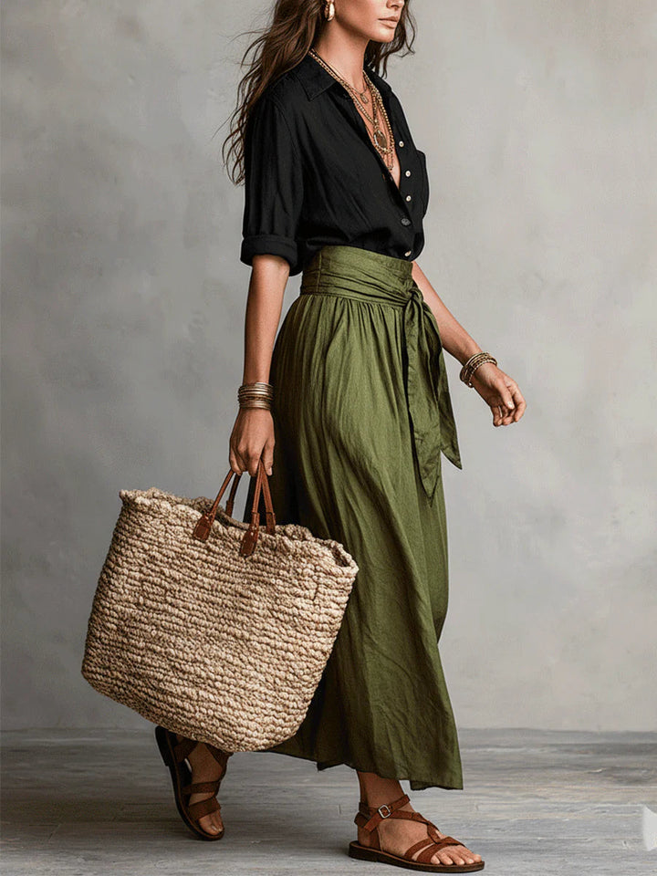 Virra - Conjunto De T-Camisa e Saia Midi