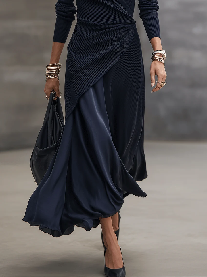 Leslia - Vestido Maxi Elegante Com Decote Em V