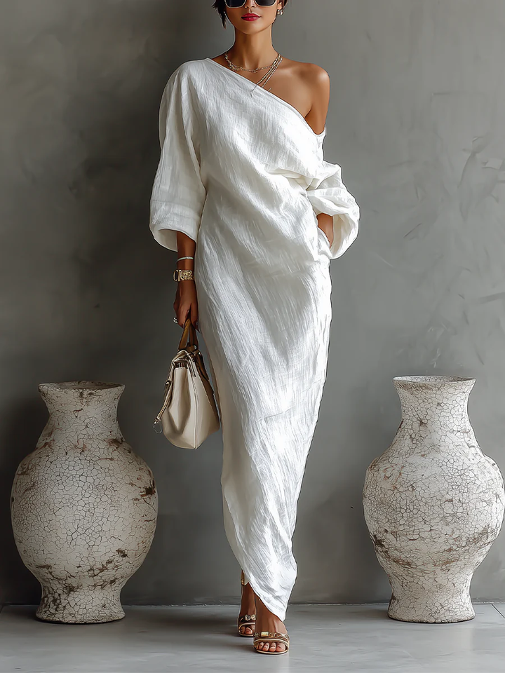 Zihara - Vestido Elegante Assimétrico Esvoaçante