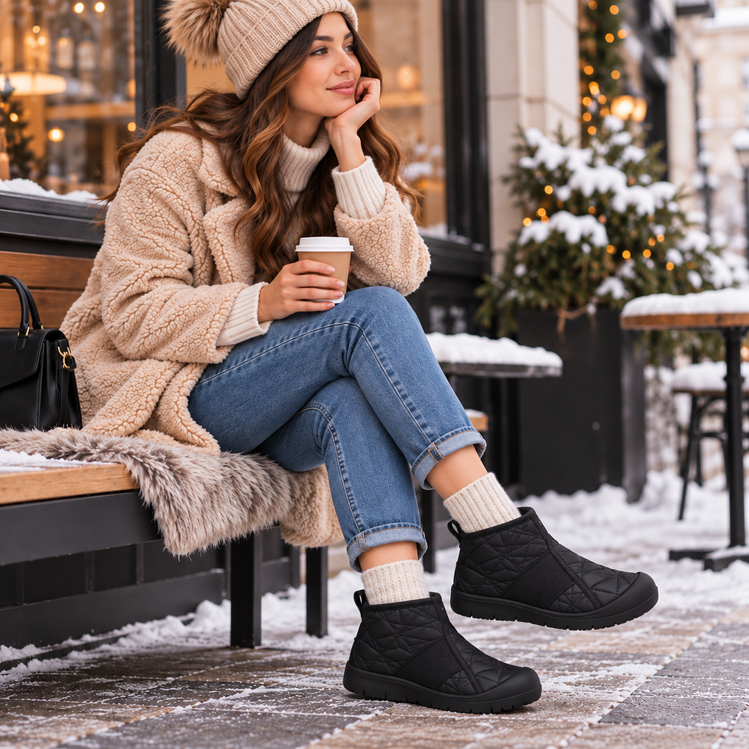 Hellien - Sapatos De Inverno Com Forro Polar