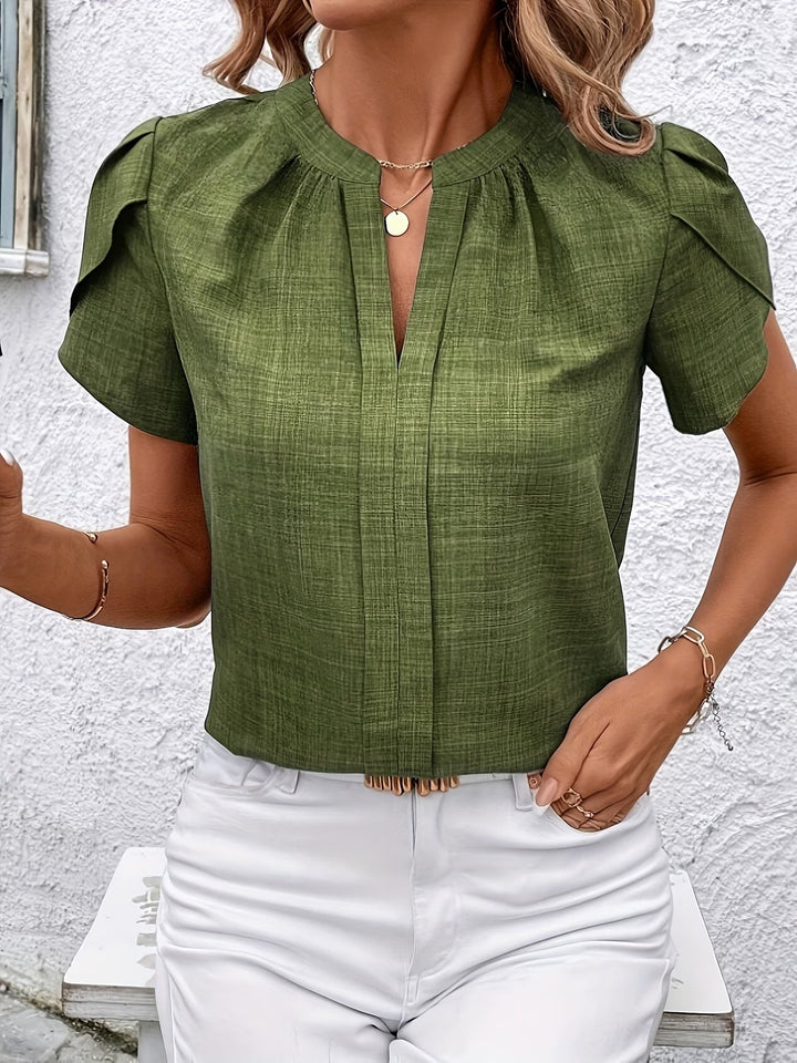 Kacey - Camisa De Manga Curta Com Decote Em V