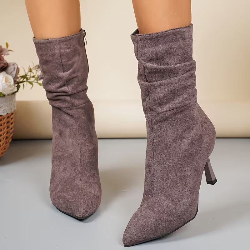 Tittana - Botas De Salto Médio Com Biqueira Pontiaguda
