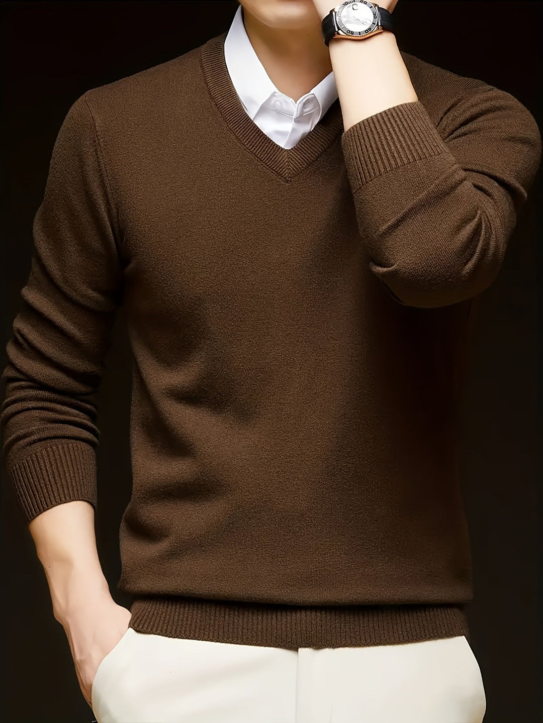 Dionysis - Camisola de Malha Com Decote em V «Cross Border»