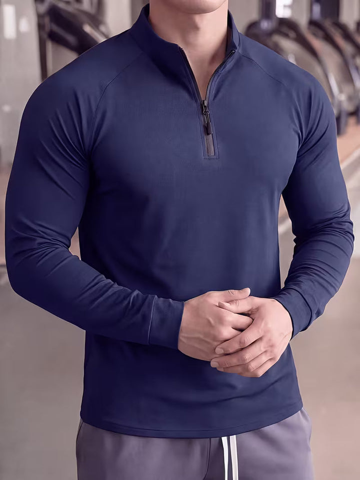 Zerdan - Camisola De Manga Comprida Com Meio Fecho