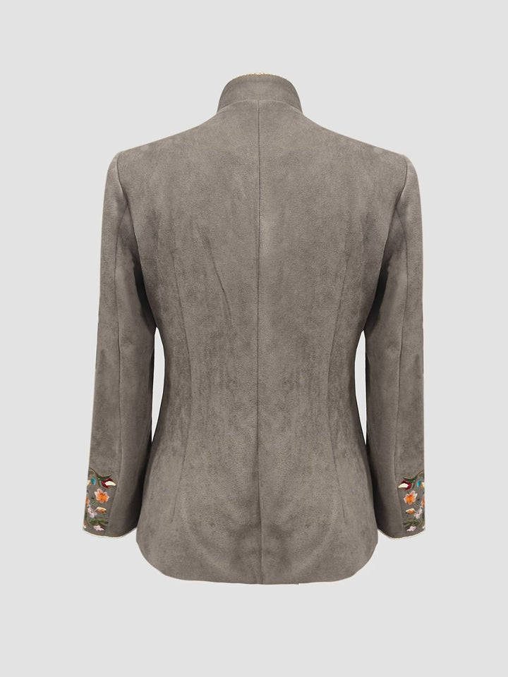 Anisaa - Casaco Elegante Com Gola Alta
