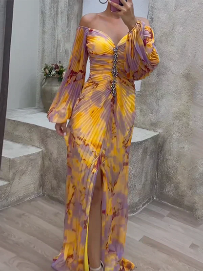 Hileni - Vestido Elegante Com Decote Em V