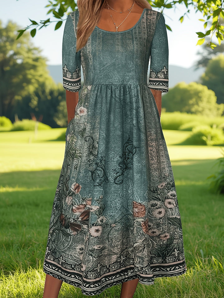 Jeeni - Vestido de Manga Curta Com Estampado Floral