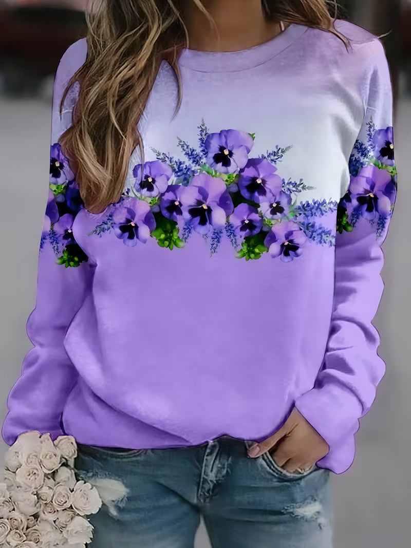 Elif - Camisola De Manga Comprida Com Estampado Floral