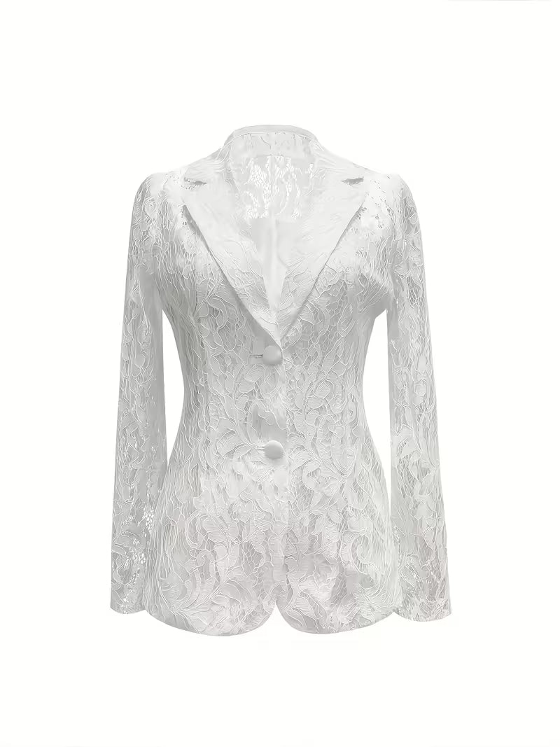 Kyliza - Blazer Floral De Primavera/Verão Com Forro