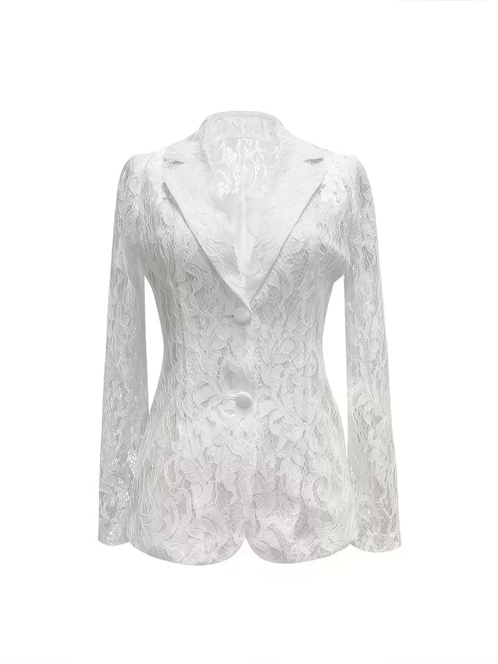 Kyliza - Blazer Floral De Primavera/Verão Com Forro