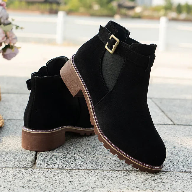 Fakina - Botas De Tornozelo Com Fivela Decorativa