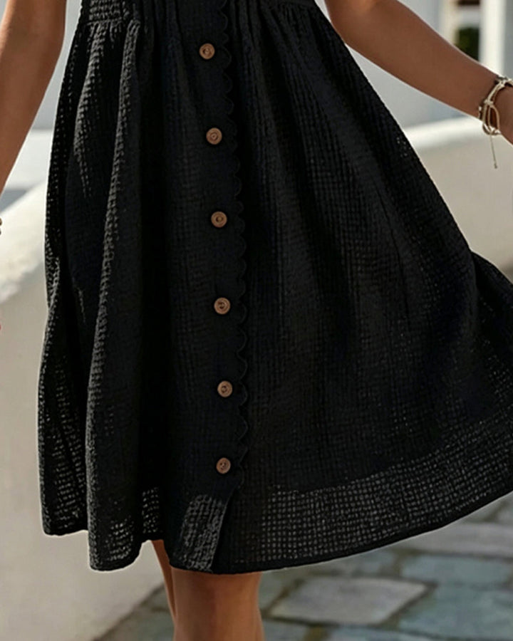 Deneke - Vestido com Mangas Balão e Patchwork em Renda