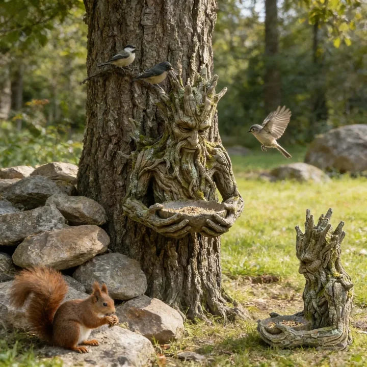 NatureHold - Uma Escultura Para Alimentar Pássaros Integrada Numa árvore