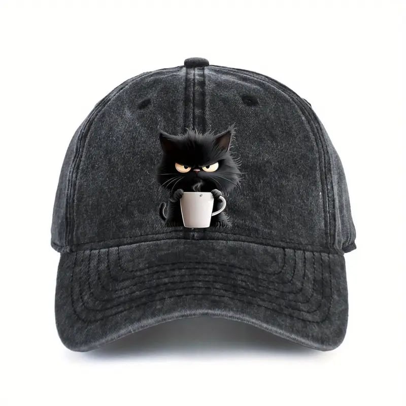 Malenia - Boné de Beisebol com Estampa de Gato