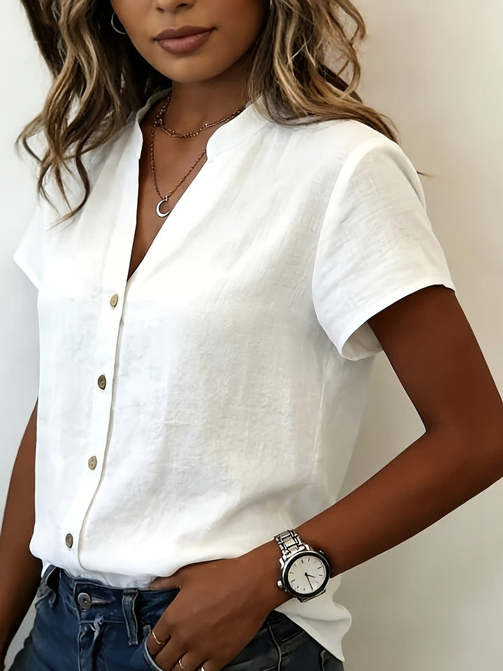Salish - Blusa De Manga Curta Com Botões